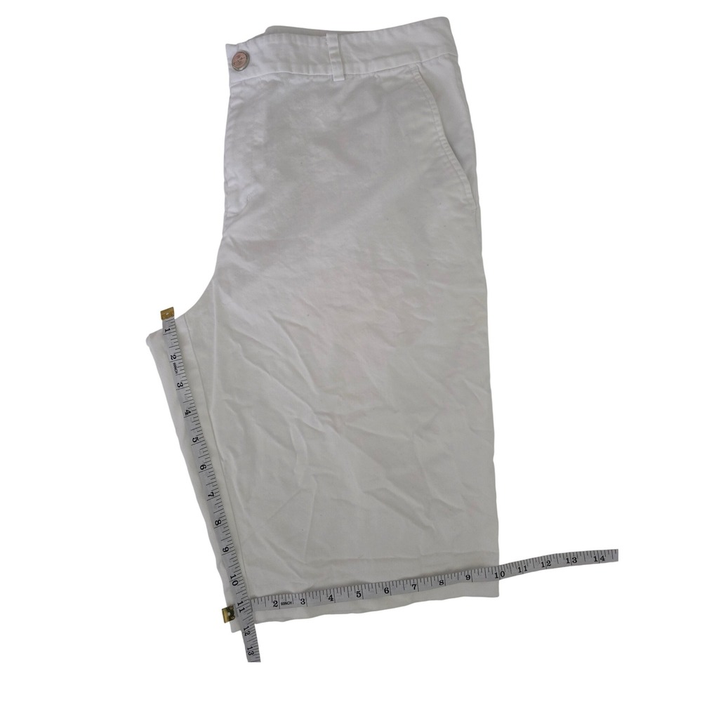 Lauren Active Ralph Lauren White Bermuda Shorts Womens Size 10 Cotton Stretch - Picture 7 of 8